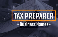 Tax preparer business name ideas created with Zarla