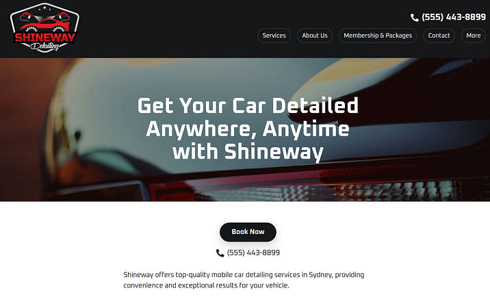 Car Detailing Website Builder