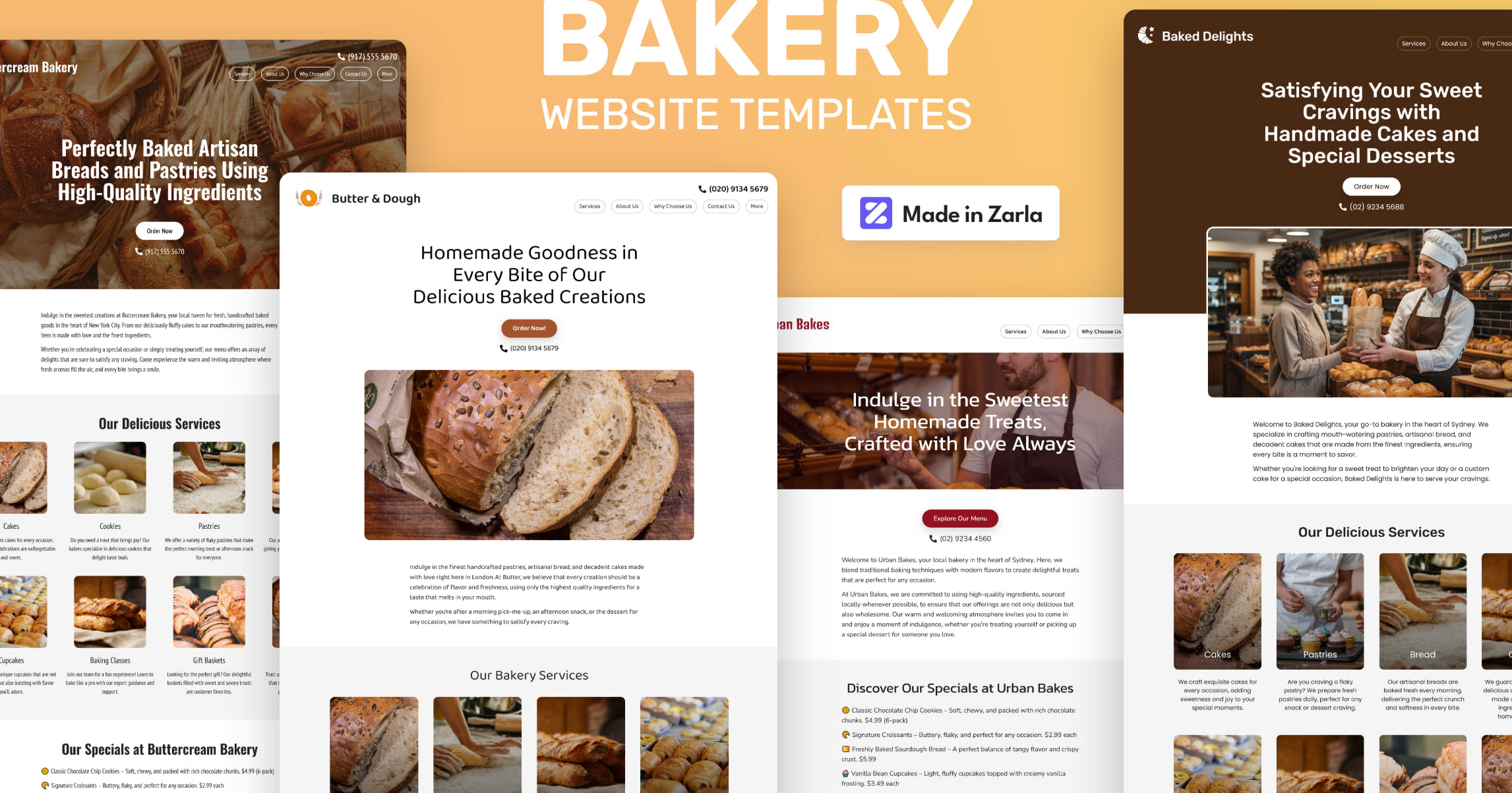 Free website templates for bakeries and baking businesses