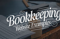 The view of a desk in a bookkeeping firm.