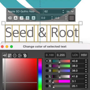 Altere a cor do texto.