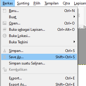 Simpan File.
