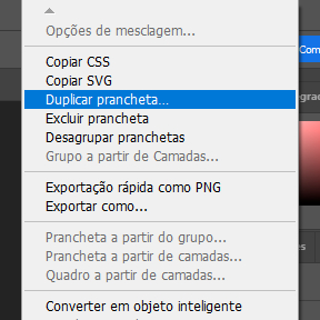 Crie uma nova prancheta.