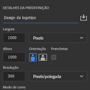 Dê um nome ao seu documento.