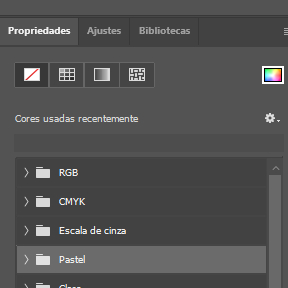 Defina a cor de preenchimento.