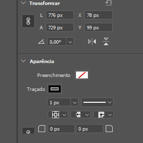Defina a cor do traço.