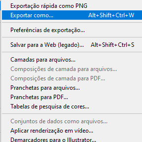 Exporte seu logotipo.