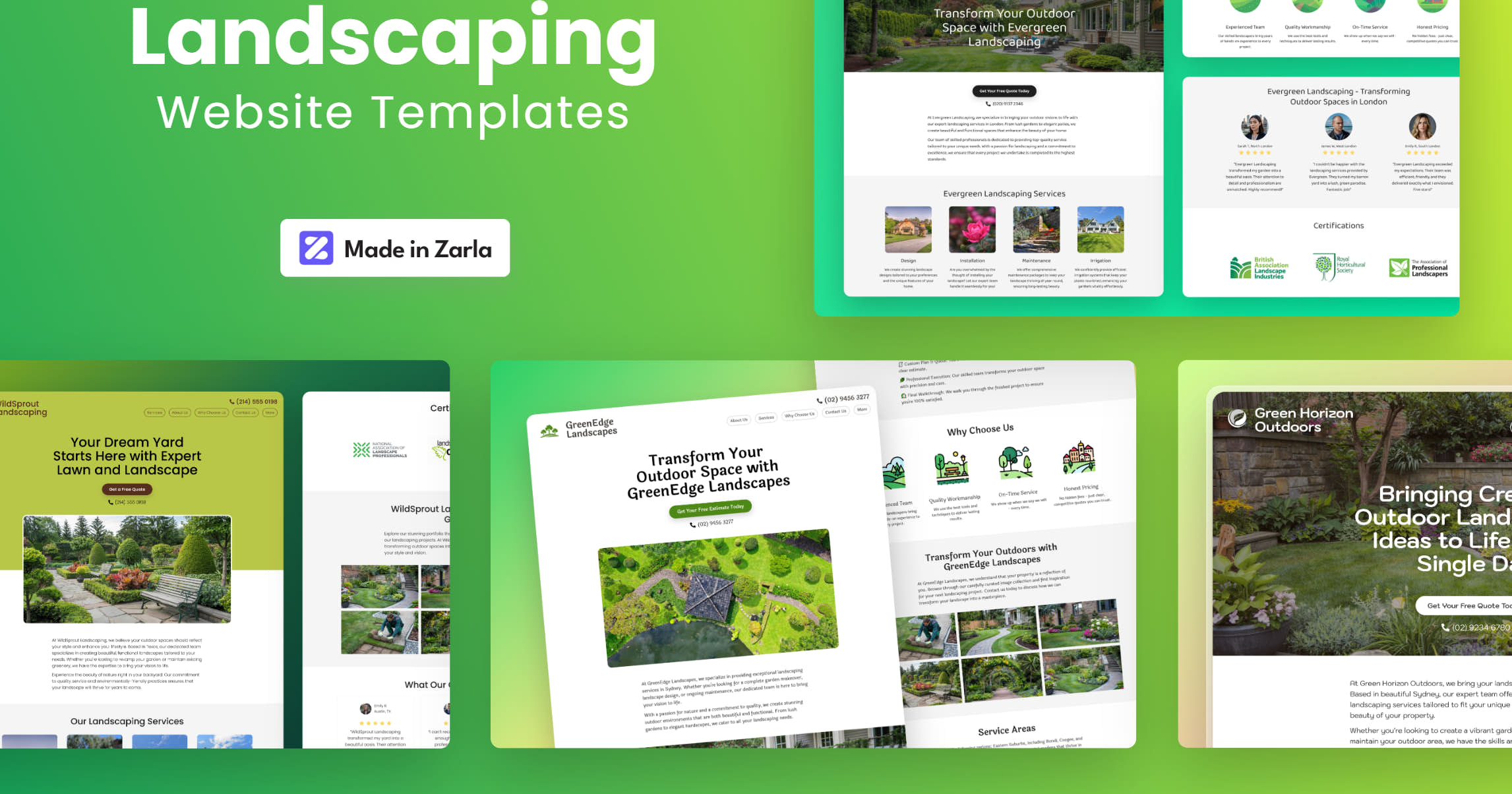 Free Landscaping Website Templates