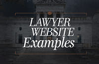 Image of a lawyer headquarters with overlaying text that reads "Lawyer Removal Website Examples"