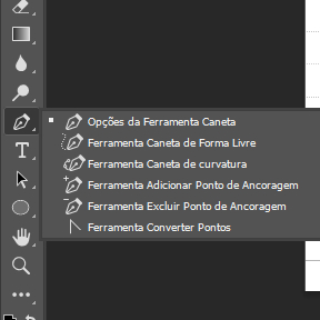 Selecione a ferramenta caneta.