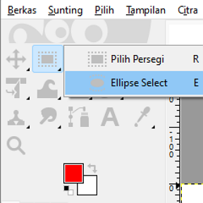 Pilih tool Ellipse Select.