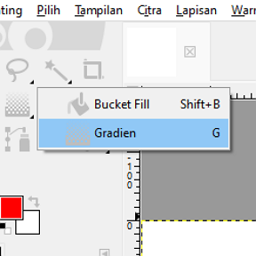 Pilih tool Gradien.