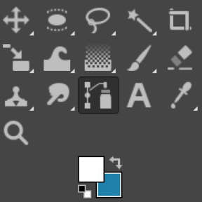 Wybierz narzędzie „Ścieżki”.