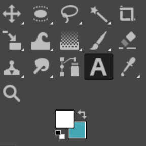 Wybierz narzędzie „Tekst”.