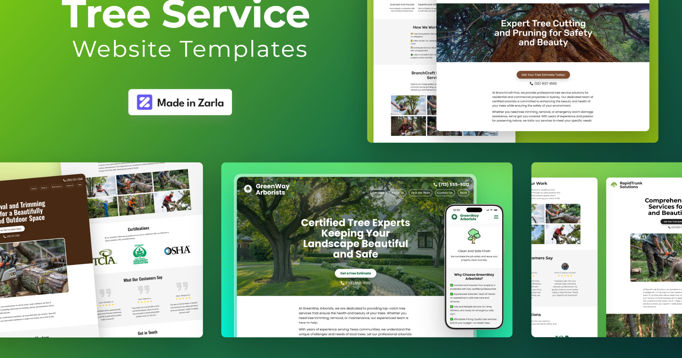 Tree Service Website Templates | Free, Customizable Designs for Arborists