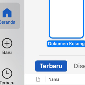 Buka dokumen kosong.