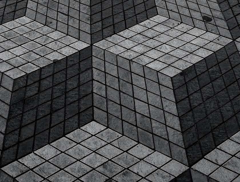 Un design in 3D formato da vari cubi.