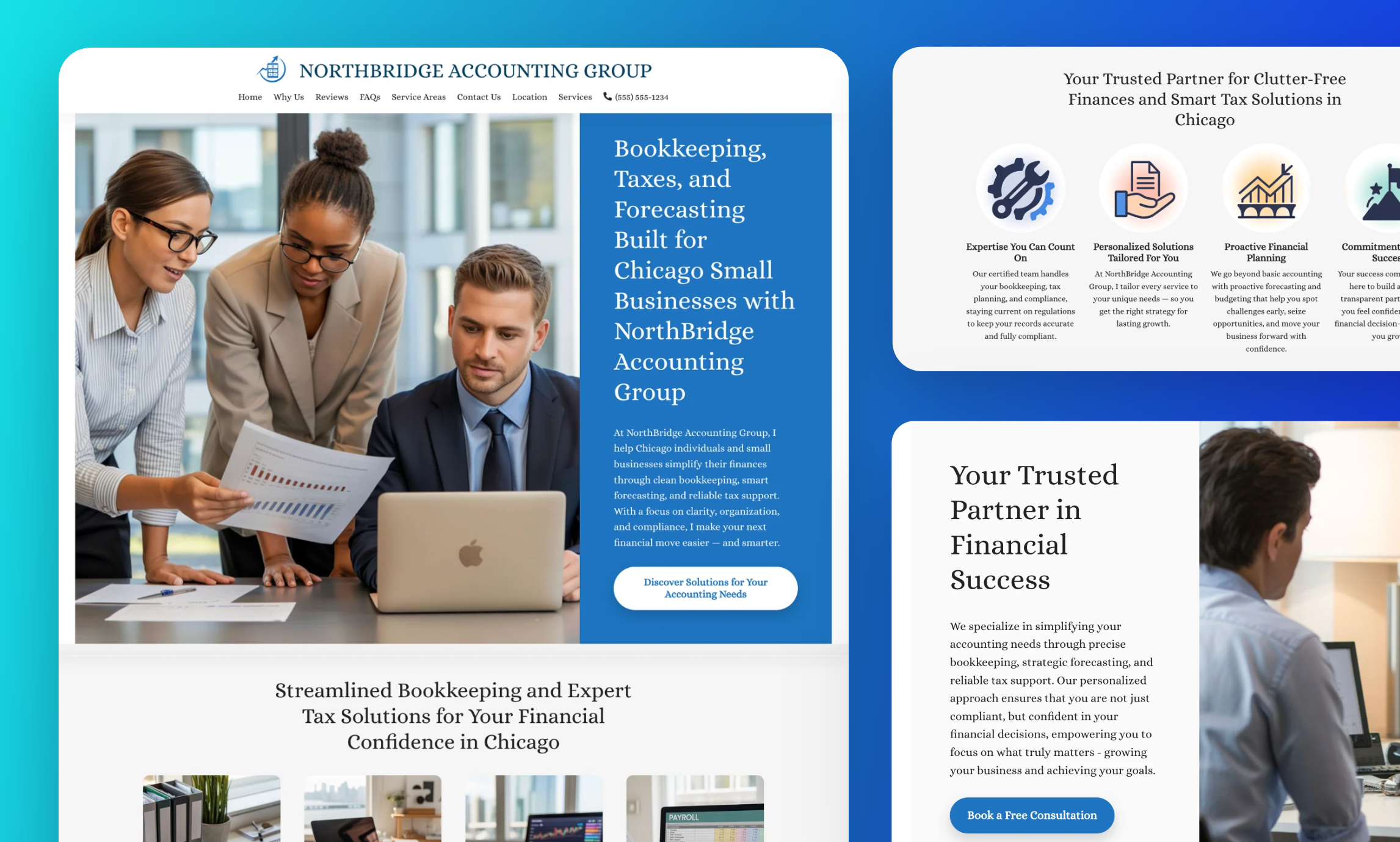 Preview of website template NorthBridge Accounting Group