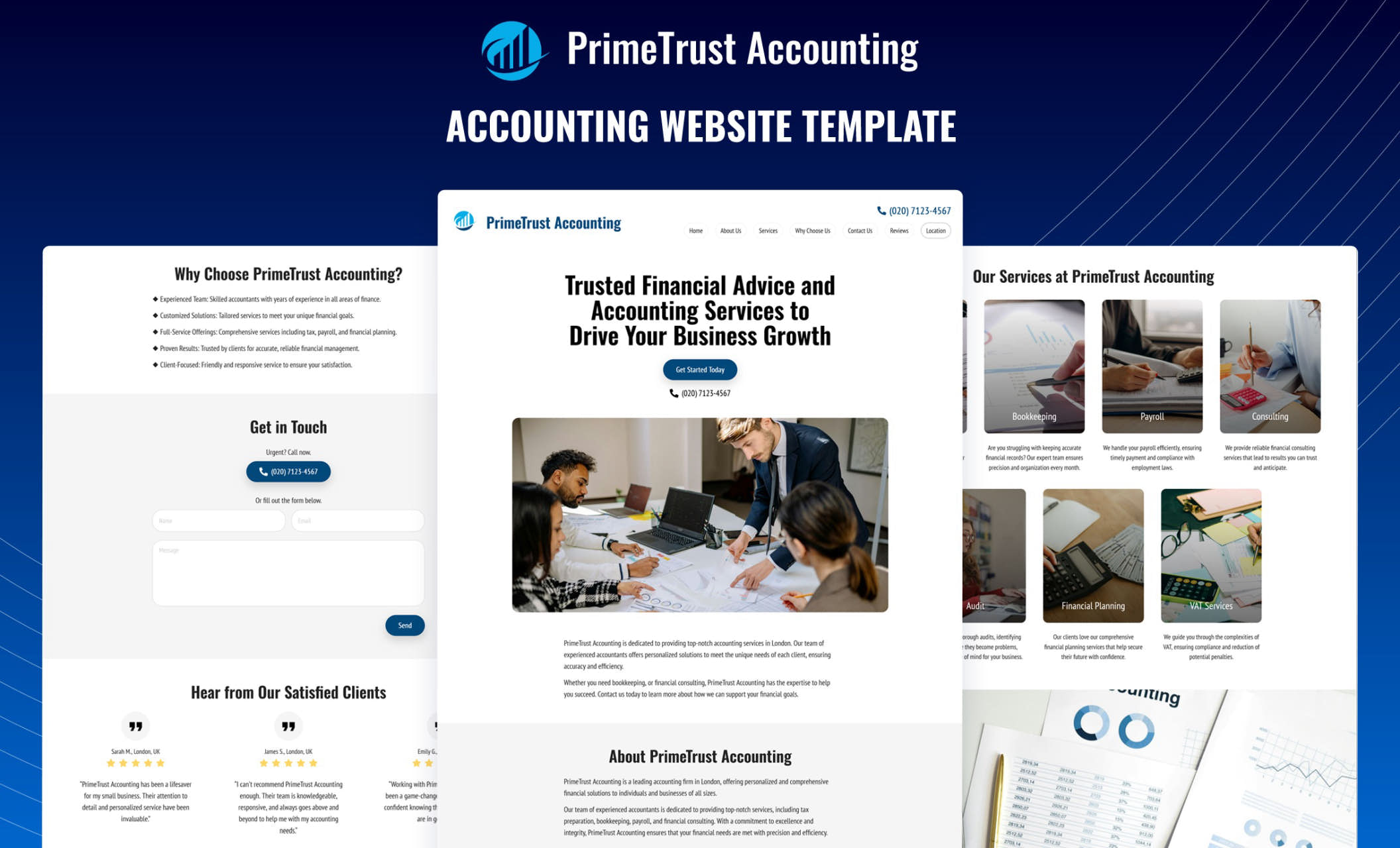 Best Accounting Website Templates Zarla