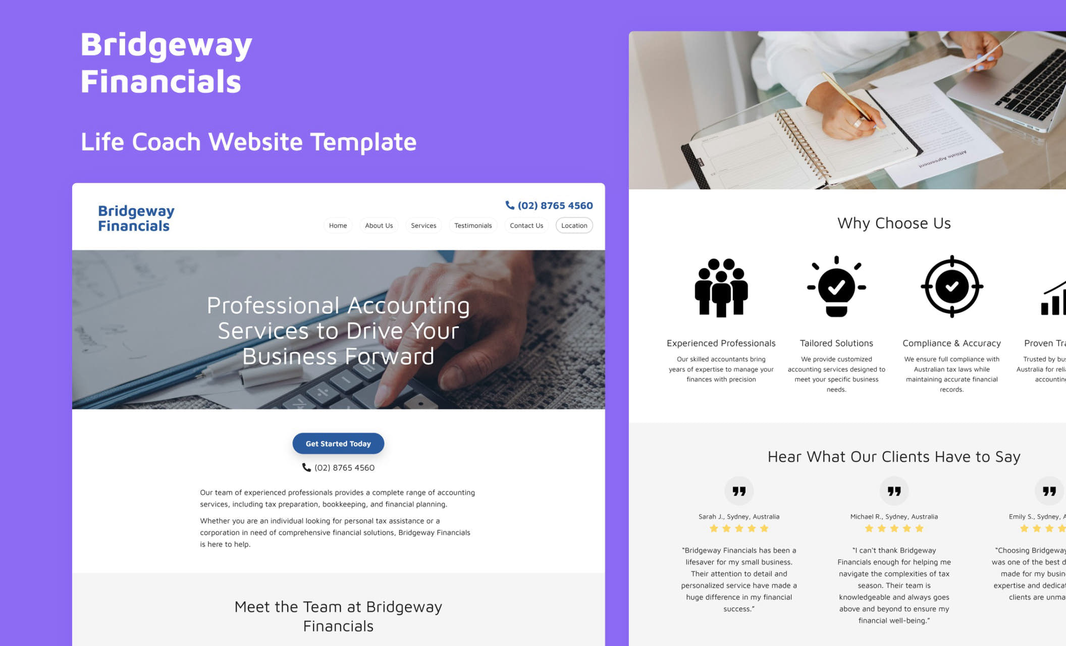 Free accounting website templates for financial service providers