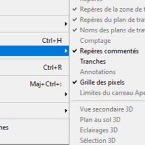 Activez les repères commentés.