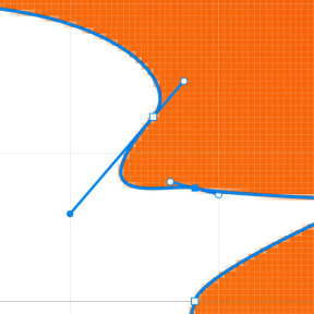 Ajuste os pontos de ancoragem e as curvas.