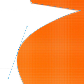 Ajusta los puntos de ancla y las curvas.