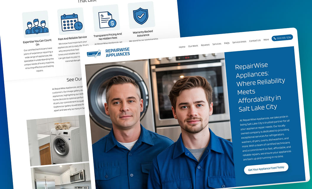RepairWise Appliances Appliance Repair Website Template