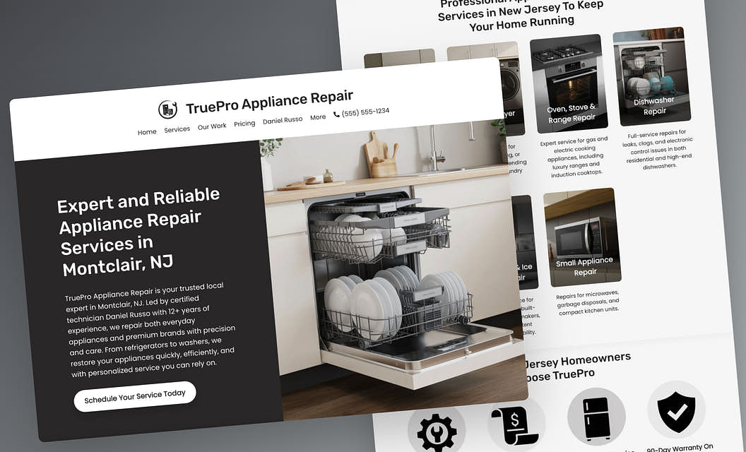 TruePro Appliance Repair Appliance Repair Website Template