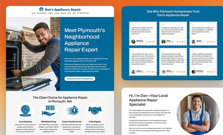 Appliance Repair Website Builder