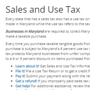 Apply for a Maryland sales and use tax account.