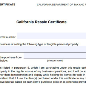 Apply for a Resale Certificate.