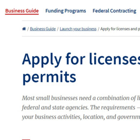 Apply for licensing and permits.