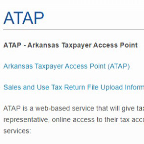 Sign up for taxes via the Arkansas Taxpayer Access Point.
