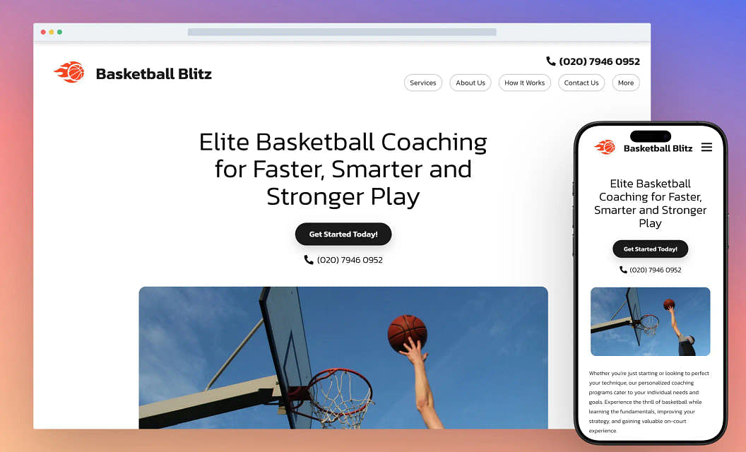 Basketball Blitz - Basketball Coaching Website Template