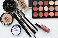 An assortment of cosmetics and beauty products used in the beauty industry.