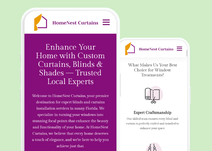 Revive Detailing and Spotless Touch landing pages in two smartphones, side by side, showing mobile view of the websites