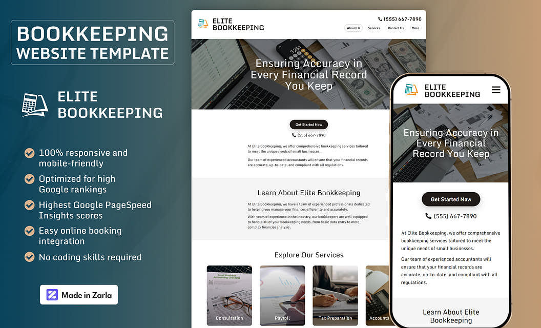 Elite Bookkeeping Bookkeeping Website Template