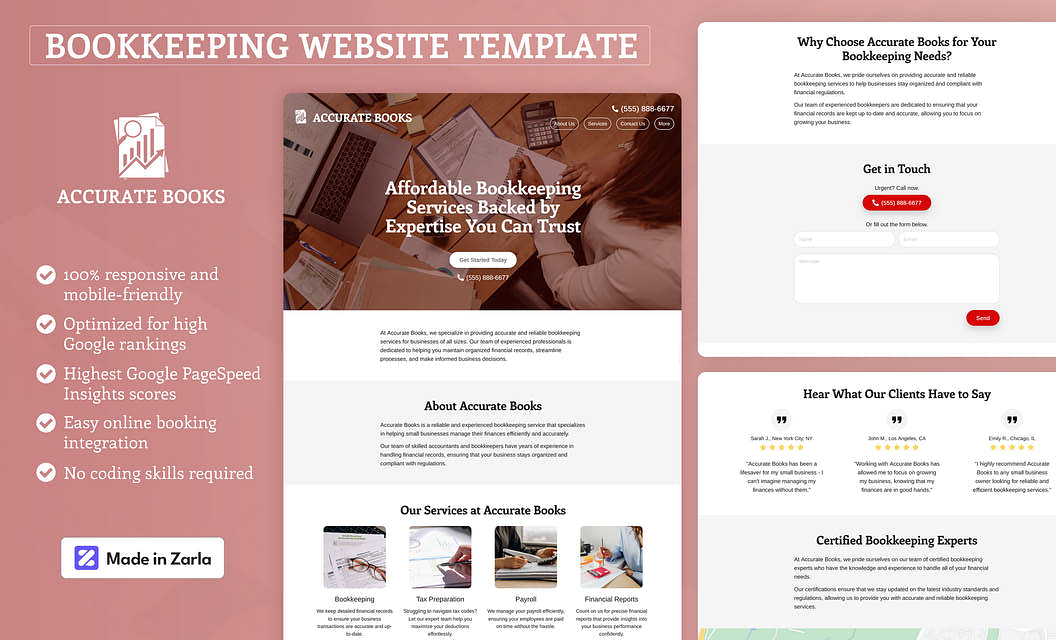 Accurate Books Bookkeeping Website Template