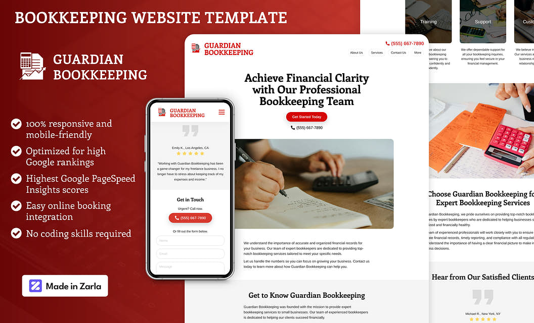 Guardian Bookkeeping Bookkeeping Website Template