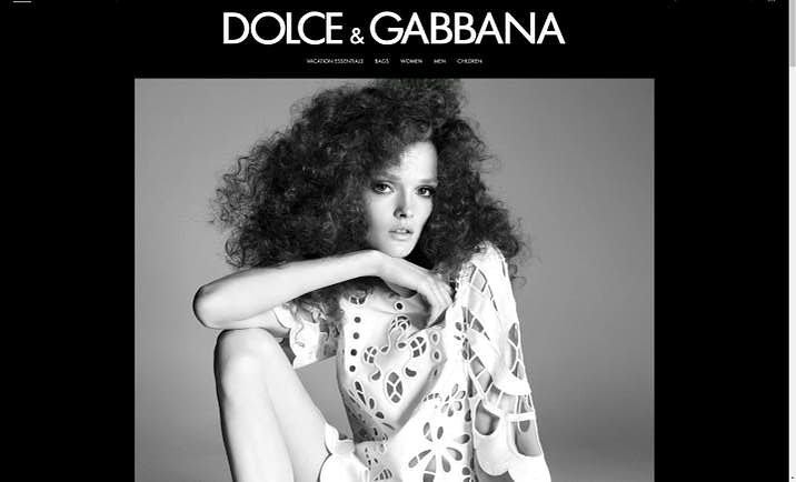 An example of a boutique website.