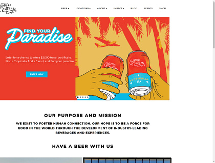 An example of a beer website.