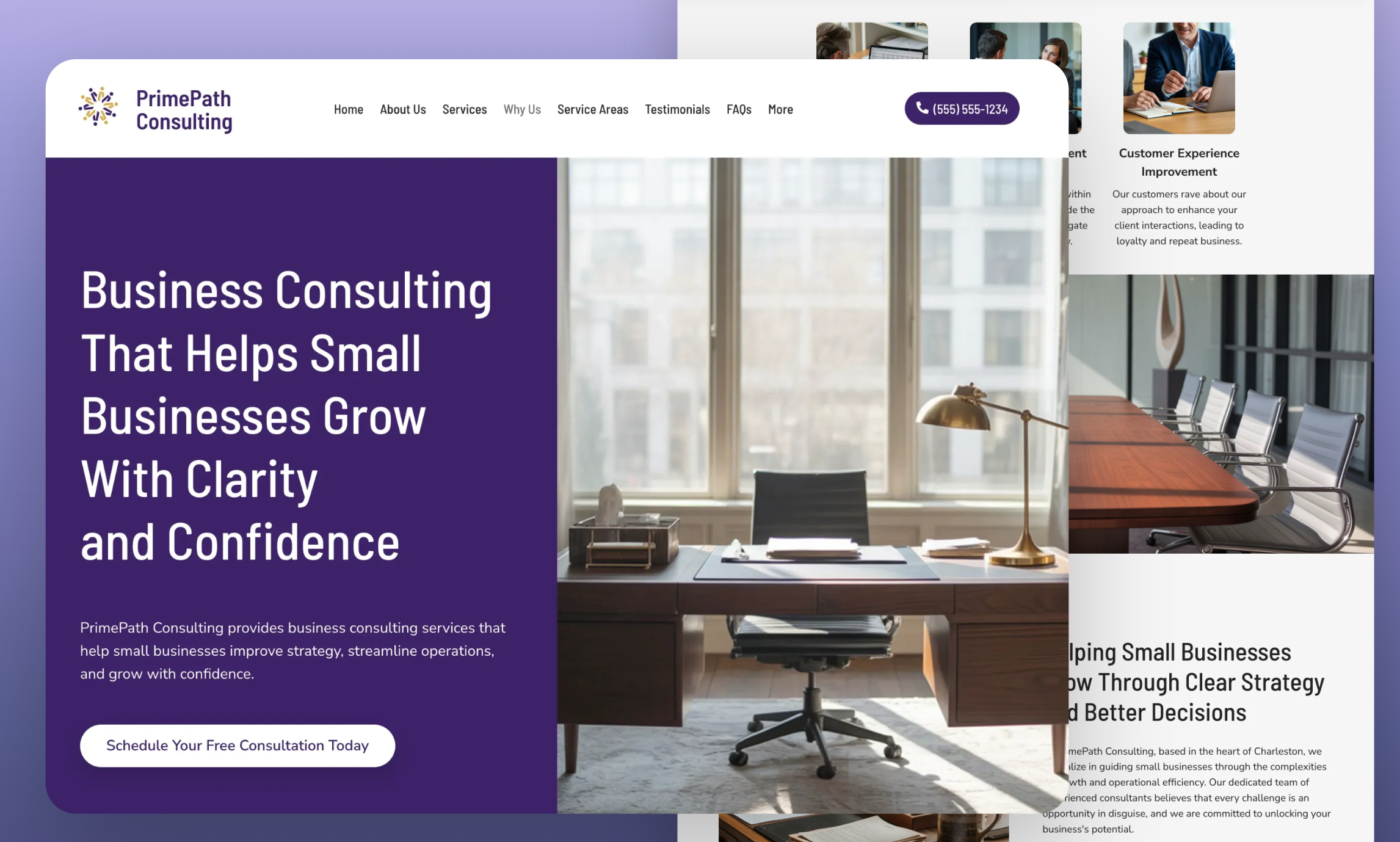 Business Consulting website builder.