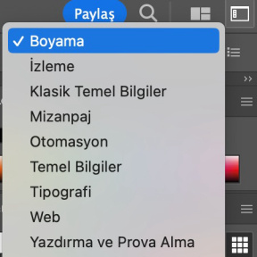 Çalışma alanınızı değiştirin.
