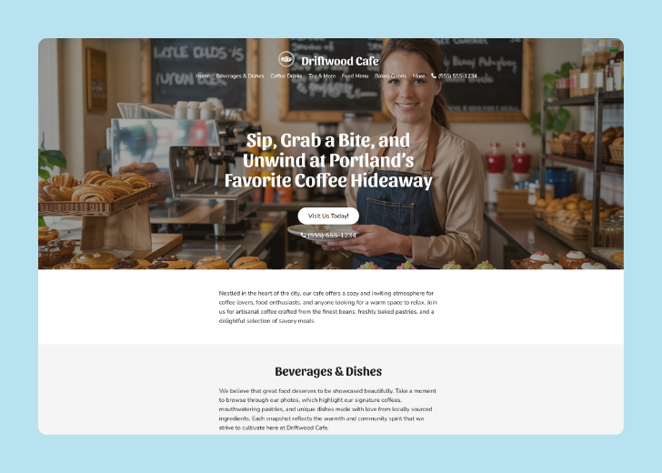 Revive Detailing landing page with the tagline 'Elevate the appearance and condition of your vehicle with Revive Detailing' with a picture of a shiny red car