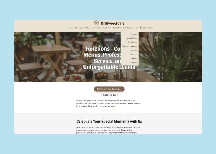 Spotless Touch landing page of a specific service titled 'Post Construction Cleaning' with a contact form on the side