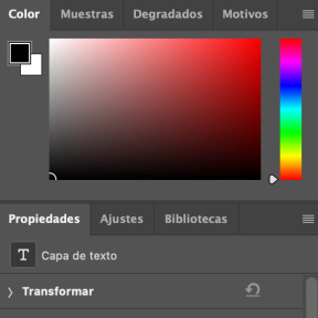 Cambia el color del texto.