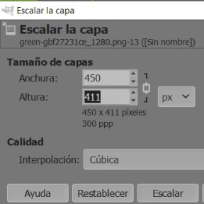 Cambia el tamaño de la imagen de referencia.