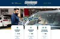 A screenshot of the Silver Sponge car wash website.