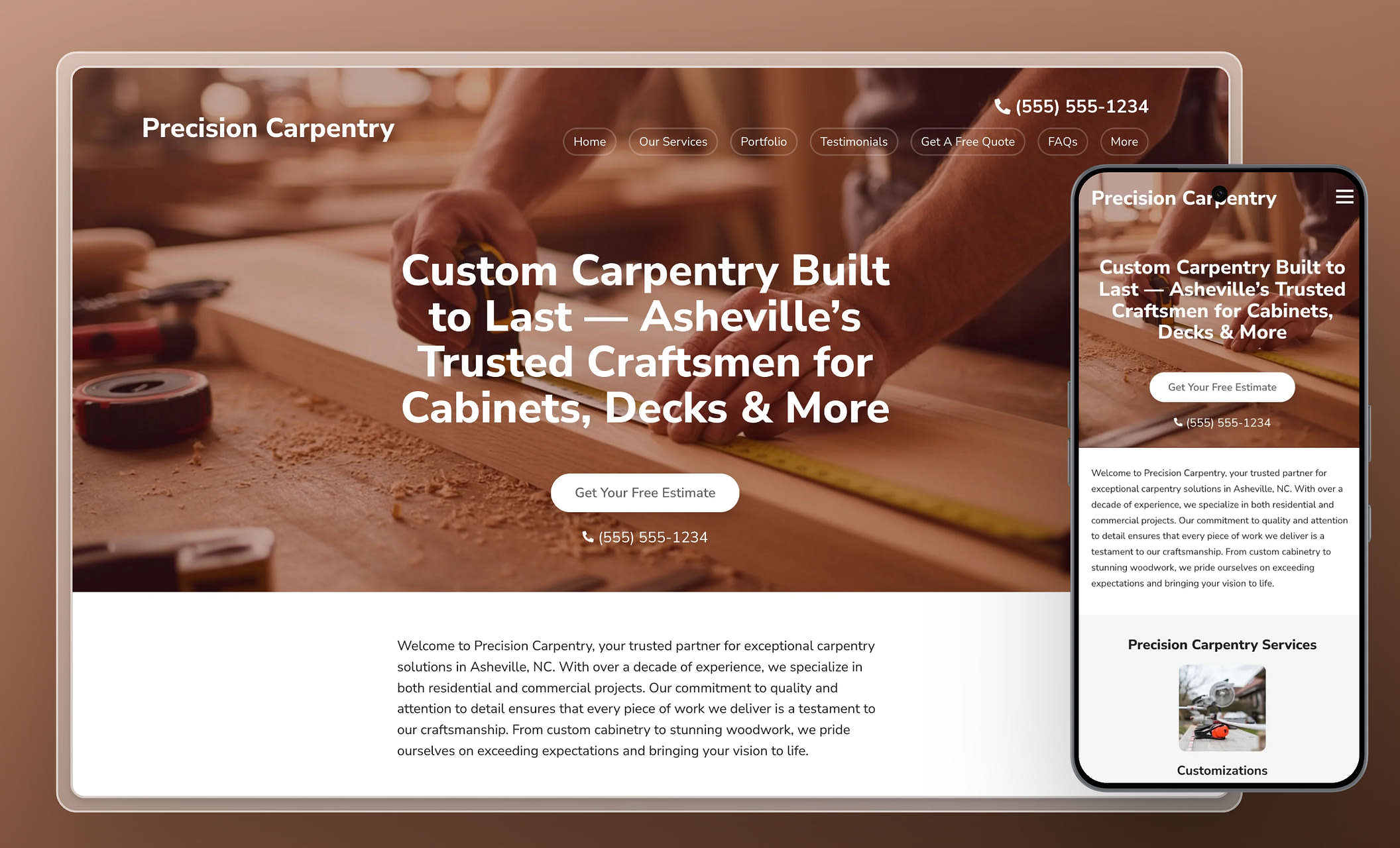 Best Carpentry & Woodworking Website Templates Zarla Website Designs